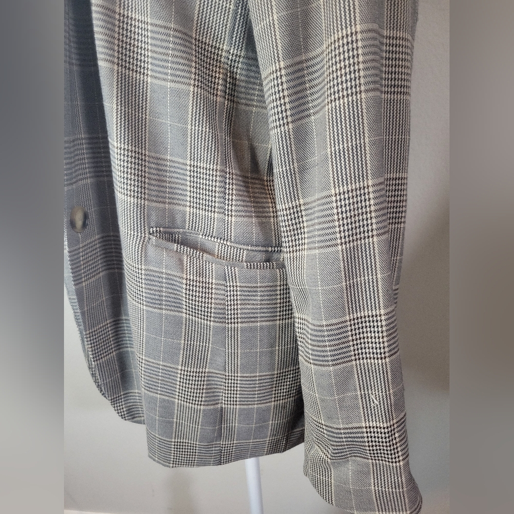 Vici Gray And White Blazer Structured Wool Blend - image 5